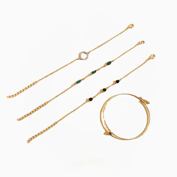 Conjunto de Pulseiras Radiantes de Quatro
