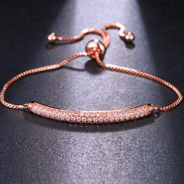 Pulseira de Zircônia em Ouro e Prata