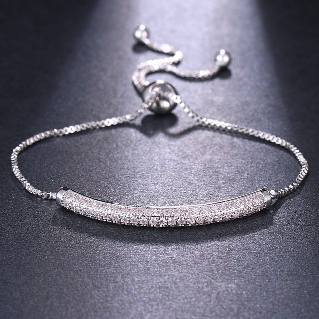 Pulseira de Zircônia em Ouro e Prata