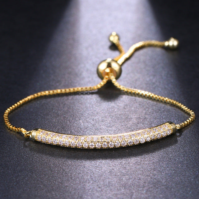 Pulseira de Zircônia em Ouro e Prata