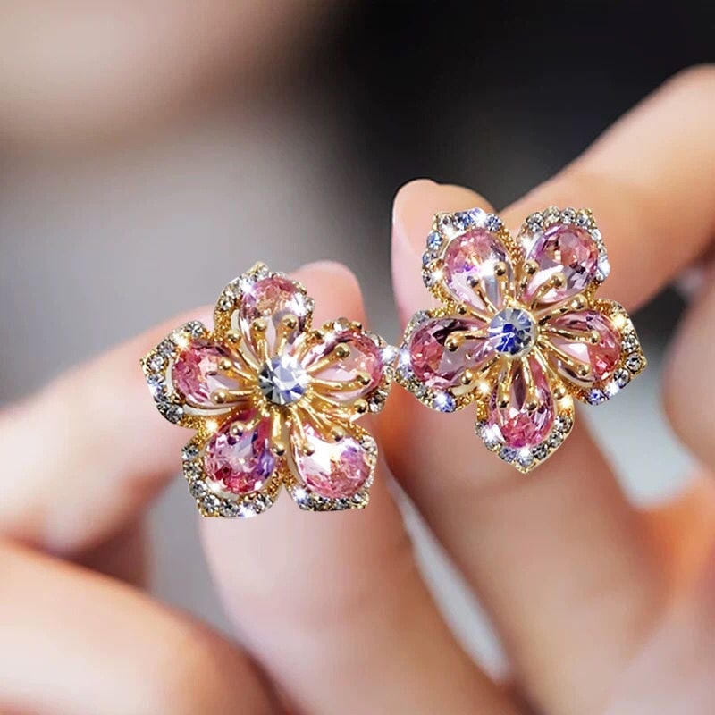 Brincos de Zircônia Multicoloridos em Prata Esterlina