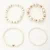 Conjunto de Pulseiras de Pérolas Serenity - Quatro Peças