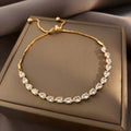 Pulseira de Zircônia em Ouro