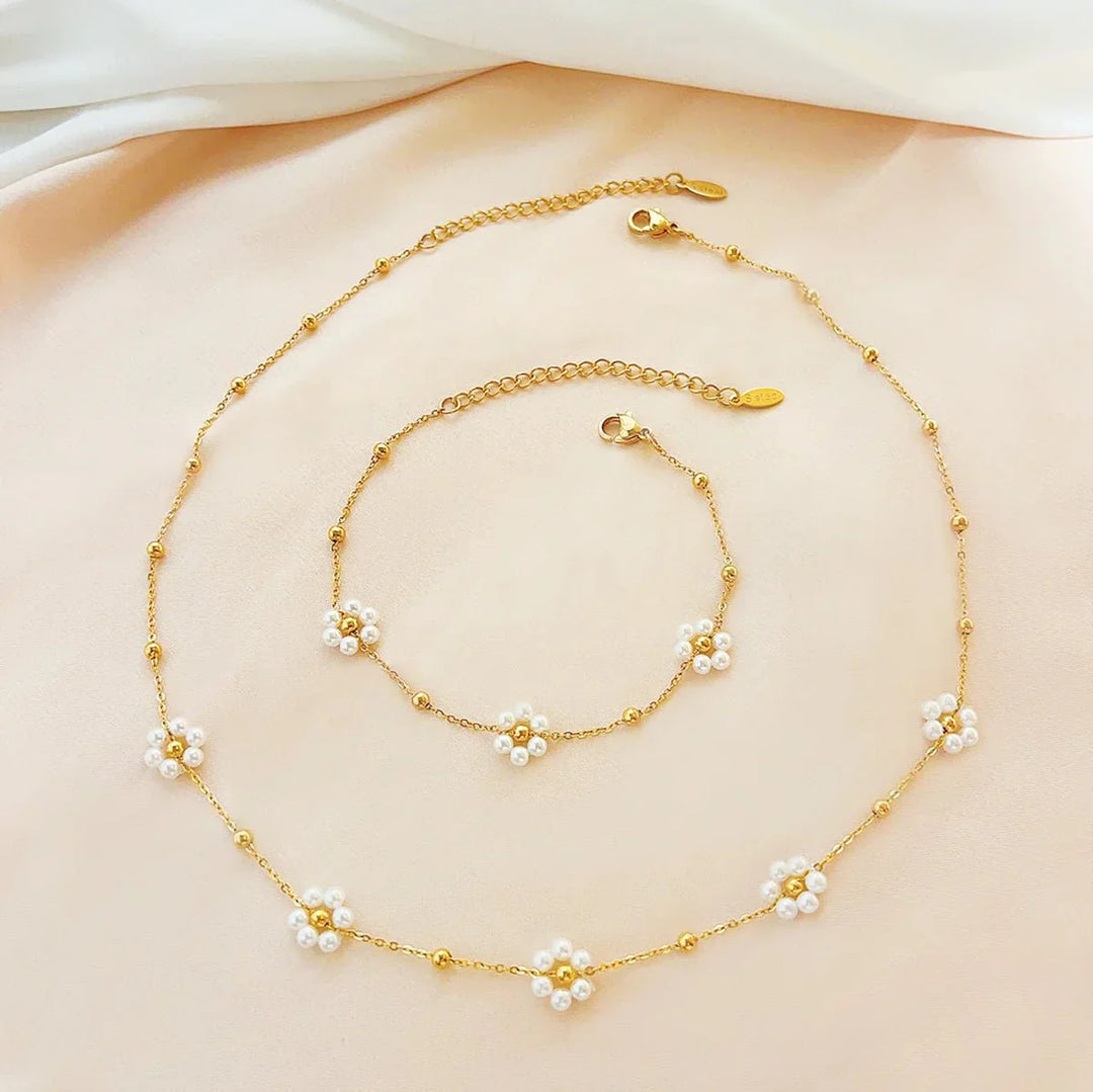 Colar e Pulseiras Dainty Daisy