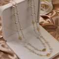 Colar Elegante de Ouro e Pérola