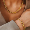 Conjunto Colar e Pulseira de Clip Simples
