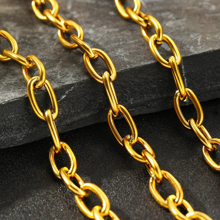 Conjunto Colar e Pulseira de Clip Simples