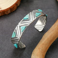 Pulseira Vintage Boémia Tribal Turquesa
